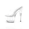 Pleaser - ADORE701PREM Sandalen - Weiß/Transparent Product image